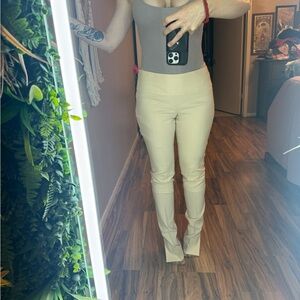 John Galliano Cream Skinny Pants